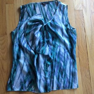 Ann Klein petite small blue/green blouse